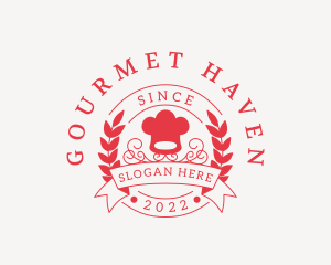 Gourmet Toque Wreath  logo design