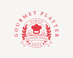 Gourmet Toque Wreath  logo design