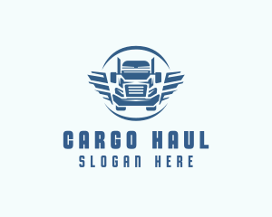 Wings Trucking Cargo Shipping logo design