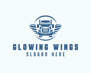 Wings Trucking Cargo Shipping logo design