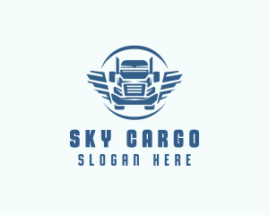 Wings Trucking Cargo Shipping logo design