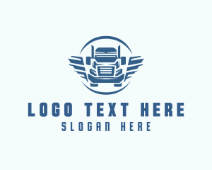 Delivery - Wings Trucking Cargo Shipping logo design