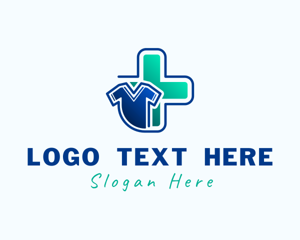 Hospital - Medical Scrub Suit Cross logo design