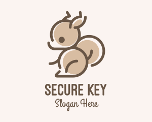 Cute Minimalist Squirrel Logo