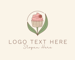 Confectionery - Sweet Cupcake Flower logo design