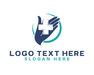 First Aid - Medical Hand Cross logo design