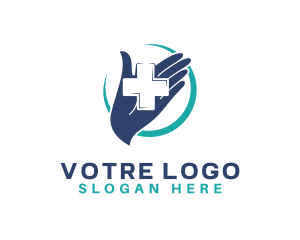 Surgeon - Medical Hand Cross logo design