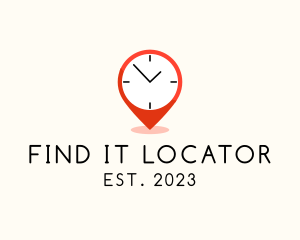 Location Clock Time logo design