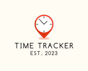 Location Clock Time logo design