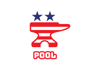 America - Iron Anvil Patriotic logo design