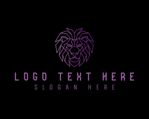 Vet - Geometric Lion Business logo design