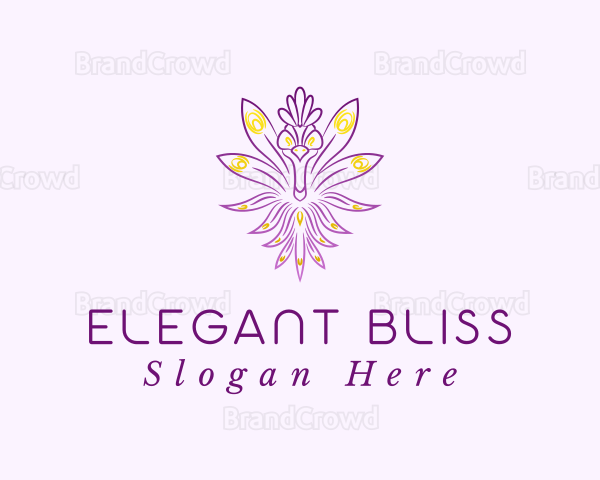 Glamorous Violet Peacock Logo