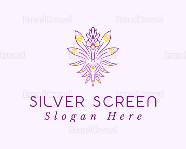 Glamorous Violet Peacock Logo