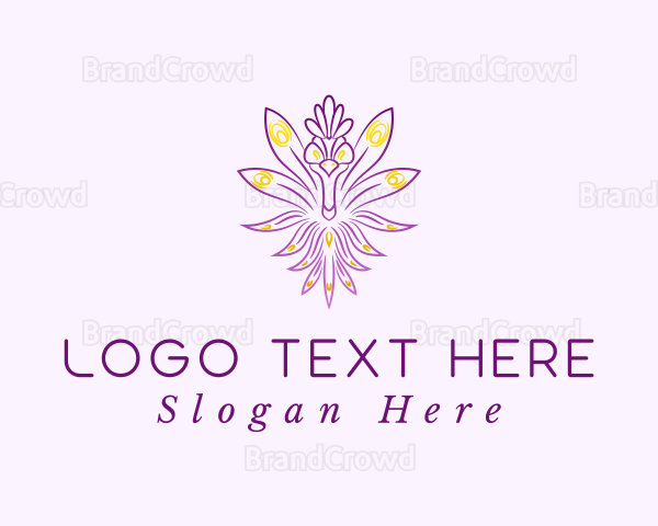 Glamorous Violet Peacock Logo