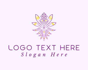 Glam - Glamorous Violet Peacock logo design