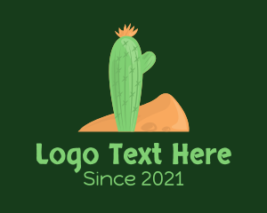 Eco - Desert Cactus Plant logo design