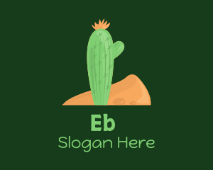 Desert Cactus Plant Logo