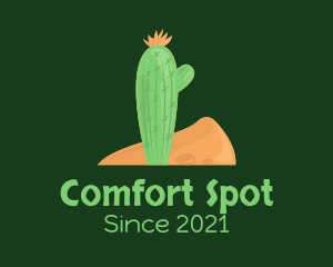 Desert Cactus Plant logo design