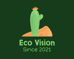 Desert Cactus Plant logo design