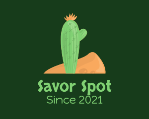 Desert Cactus Plant logo design