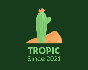 Desert Cactus Plant logo design