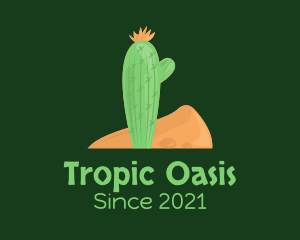 Tropic - Desert Cactus Plant logo design