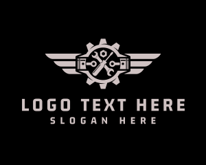 Tools - Repair Gear Wings logo design