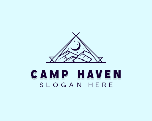 Night Mountain Camping  logo design