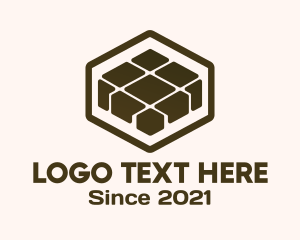 Hexagon - Geometric Floor Tile logo design