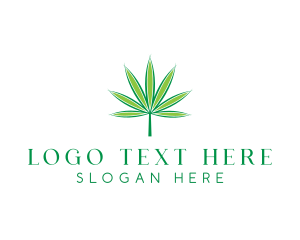 Plant - Marijuana Leaf logo design