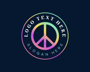 Peace - Peace Sign Symbol logo design