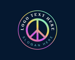 Peace Sign Symbol Logo