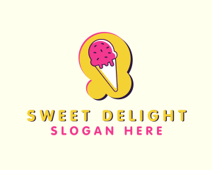 Sherbet - Ice Cream Cone Dessert logo design