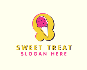 Sherbet - Ice Cream Cone Dessert logo design