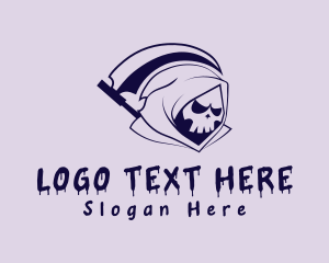 Dark - Grim Reaper Gaming Skull logo design