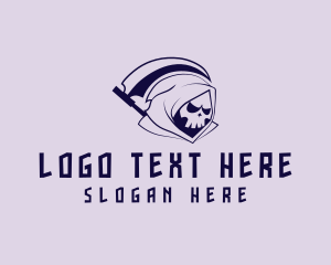 Skeleton - Grim Reaper Gamer logo design