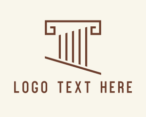 Architect - Brown Pillar Architect logo design