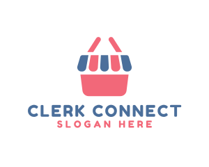 Clerk - Shopping Basket Kiosk logo design