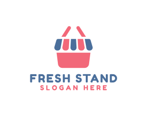 Stand - Shopping Basket Kiosk logo design