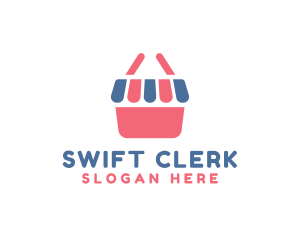 Clerk - Shopping Basket Kiosk logo design