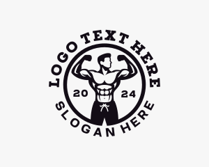Training - Gym Training Muscle logo design