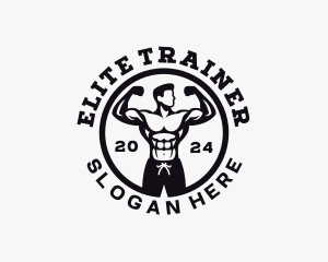 Muscle Gym Trainer logo design