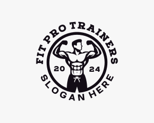 Muscle Gym Trainer logo design