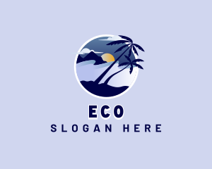 Palm Tree Nature Vacation Logo