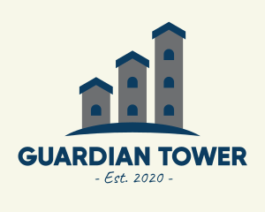 Watchtower - Gray Castle Towers logo design