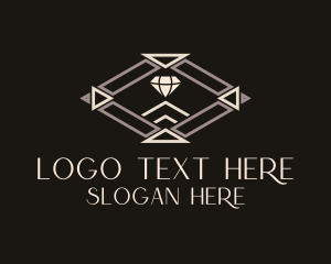 Luxe - Diamond Jewelry Badge logo design