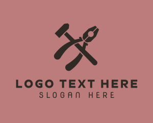 Toolbox - Industrial Hammer Pliers logo design