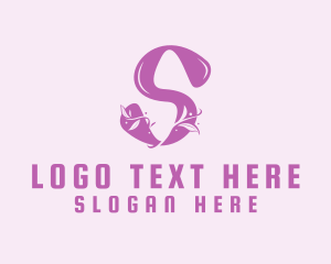Skin Care - Floral Letter S logo design