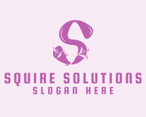 Floral Letter S logo design