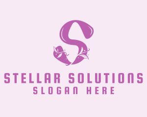 Floral Letter S logo design